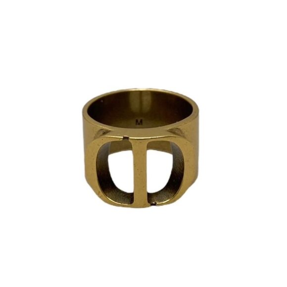 Christian Dior CD Logo Ring R0894 Mtgmt Gold Color M Size